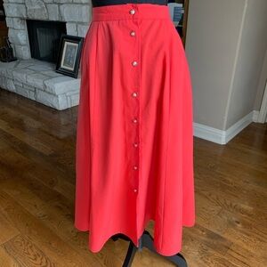 Vintage Coral/Orange Flare Skirt‎